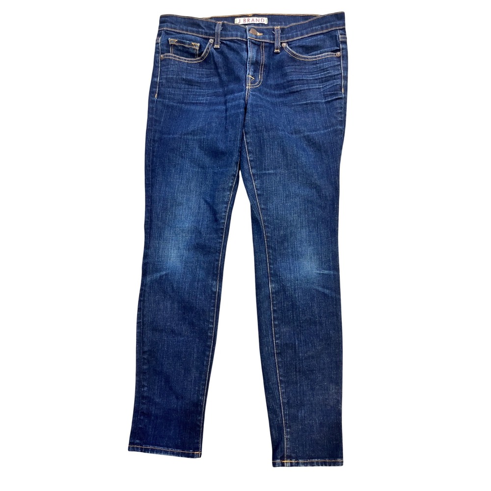 J Brand 910 Skinny Leg Jeans Women 32 Ink Dark Wash Denim Mid Rise Tapered Pants